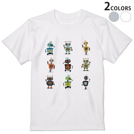 Tシャツ メンズ 半袖 ホワイト グレー デザイン S M L XL 2XL Tシャツ ティーシャツ T shirt 013505 ロボット　機械