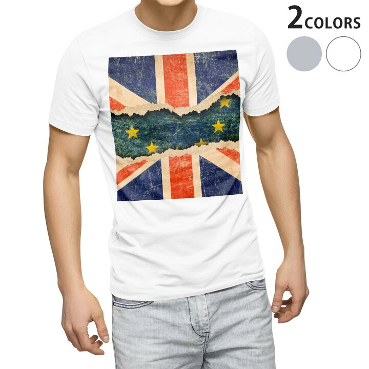 楽天市場 Tシャツ メンズ 半袖 ホワイト グレー デザイン Xs S M L Xl 2xl Tシャツ ティーシャツ T Shirt イギリス 国旗 レトロ Kabeコレ