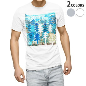 tシャツ メンズ 半袖 ホワイト グレー デザイン S M L XL 2XL Tシャツ ティーシャツ T shirt 014168 風景　木　植物