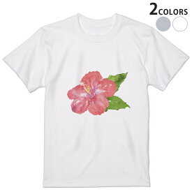 tシャツ メンズ 半袖 ホワイト グレー デザイン S M L XL 2XL Tシャツ ティーシャツ T shirt 014288 ハイビスカス　トロピカル