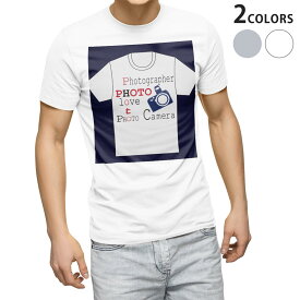 Tシャツ メンズ 半袖 ホワイト グレー デザイン S M L XL 2XL Tシャツ ティーシャツ T shirt 014802 カメラ　英字　イラスト　服