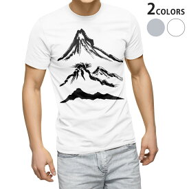 Tシャツ メンズ 半袖 ホワイト グレー デザイン S M L XL 2XL Tシャツ ティーシャツ T shirt 014875 山　筆　黒