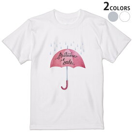 Tシャツ メンズ 半袖 ホワイト グレー デザイン S M L XL 2XL Tシャツ ティーシャツ T shirt 015348 雨　傘　英字　赤