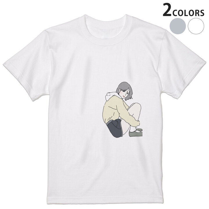 楽天市場 Tシャツ メンズ 半袖 ホワイト グレー デザイン Xs S M L Xl 2xl Tシャツ ティーシャツ T Shirt 女の子 イラスト Kabeコレ