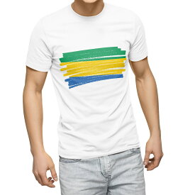 Tシャツ メンズ 半袖 ホワイト グレー デザイン S M L XL 2XL Tシャツ ティーシャツ T shirt 018451 gabon ガボン