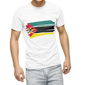 Tシャツ メンズ 半袖 ホワイト グレー デザイン S M L XL 2XL Tシャツ ティーシャツ T shirt 018515 mozambique モザンビーク