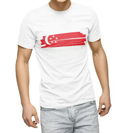 Tシャツ メンズ 半袖 ホワイト グレー デザイン S M L XL 2XL Tシャツ ティーシャツ T shirt 018558 singapore シンガポール