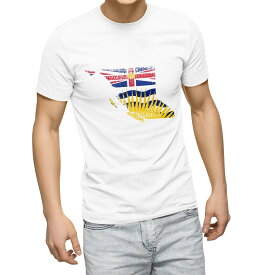 Tシャツ メンズ 半袖 ホワイト グレー デザイン S M L XL 2XL Tシャツ ティーシャツ T shirt 018783 british_colombia ブリティッシュコロンビア