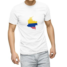 Tシャツ メンズ 半袖 ホワイト グレー デザイン S M L XL 2XL Tシャツ ティーシャツ T shirt 018799 colombia コロンビア