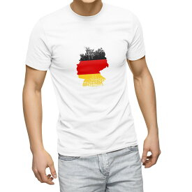 Tシャツ メンズ 半袖 ホワイト グレー デザイン S M L XL 2XL Tシャツ ティーシャツ T shirt 018833 germany ドイツ