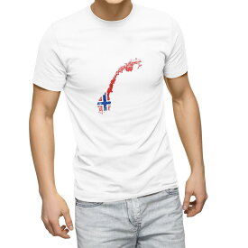 Tシャツ メンズ 半袖 ホワイト グレー デザイン S M L XL 2XL Tシャツ ティーシャツ T shirt 018910 norway ノルウェー