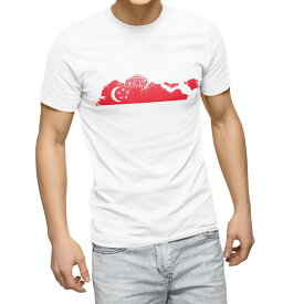 Tシャツ メンズ 半袖 ホワイト グレー デザイン S M L XL 2XL Tシャツ ティーシャツ T shirt 018945 singapore シンガポール
