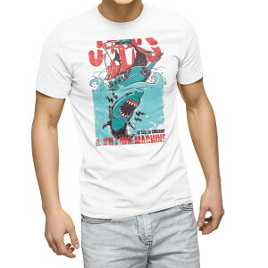 T�V���c �����Y ���� �z���C�g ���n �f�U�C�� M �e�B�[�V���c T shirt 005372 �T���@JAWS�@�C���X�g
