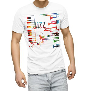 T�V���c �����Y ���� �z���C�g ���n �f�U�C�� M �e�B�[�V���c T shirt 015806 JAZZ�@�g�����y�b�g�@�J���t���@�s�A�m