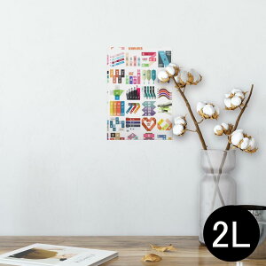 ポスター ウォールステッカー シール式ステッカー 飾り 127×178mm 2L 写真 フォト 壁 インテリア おしゃれ  剥がせる wall sticker poster 008013 カラフル デザイン 数字