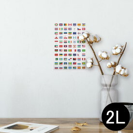 ポスター ウォールステッカー シール式ステッカー 飾り 127×178mm 2L 写真 フォト 壁 インテリア おしゃれ 　剥がせる wall sticker poster 009360 外国　国旗