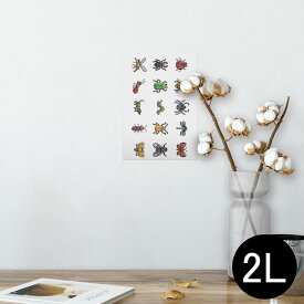 ポスター ウォールステッカー シール式ステッカー 飾り 127×178mm 2L 写真 フォト 壁 インテリア おしゃれ 　剥がせる wall sticker poster 013485 虫　昆虫　テントウムシ