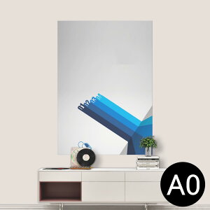 ポステッカー ポスター ウォールステッカー シール式ステッカー 飾り 841mm×1189mm A0 写真 フォト 壁 インテリア おしゃれ 剥がせる wall sticker poster 003651 クール 数字 シンプル 青