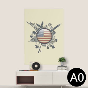 ポステッカー ポスター ウォールステッカー シール式ステッカー 飾り 841mm×1189mm A0 写真 フォト 壁 インテリア おしゃれ 剥がせる wall sticker poster 009612 外国 国旗 風景