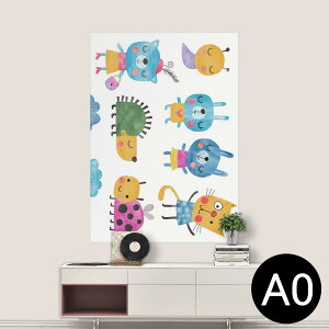 ポステッカー ポスター ウォールステッカー シール式ステッカー 飾り 841mm×1189mm A0 写真 フォト 壁 インテリア おしゃれ 剥がせる wall sticker poster 009791 動物 うさぎ キャラクター