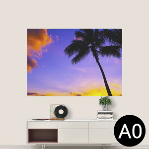 ポステッカー ポスター ウォールステッカー シール式ステッカー 飾り 841mm×1189mm A0 写真 フォト 壁 インテリア おしゃれ 剥がせる wall sticker poster 015718 風景 ヤシの木 写真