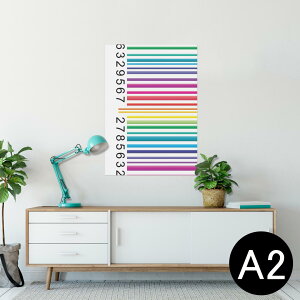 ポスター ウォールステッカー シール式ステッカー 飾り 420×594mm A2 写真 フォト 壁 インテリア おしゃれ 剥がせる wall sticker poster 004497 カラフル 数字