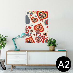 �|�X�^�[ �E�H�[���X�e�b�J�[ �V�[�����X�e�b�J�[ ���� 420×594mm A2 �ʐ^ �t�H�g �� �C���e���A ������� �������� wall sticker poster 007590 �n�[�g�@�ԁ@���b�h�@�͗l