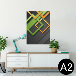 �|�X�^�[ �E�H�[���X�e�b�J�[ �V�[�����X�e�b�J�[ ���� 420×594mm A2 �ʐ^ �t�H�g �� �C���e���A ������� �������� wall sticker poster 008424 ���@�u���b�N�@���F�@�΁@�O���[��