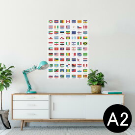 ポスター ウォールステッカー シール式ステッカー 飾り 420×594mm A2 写真 フォト 壁 インテリア おしゃれ 剥がせる wall sticker poster 009360 外国　国旗