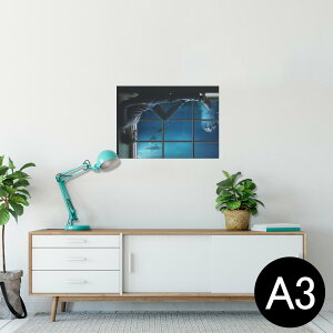 �|�X�^�[ �E�H�[���X�e�b�J�[ �V�[�����X�e�b�J�[ ���� 297×420mm A3 �ʐ^ �t�H�g �� �C���e���A ������� �������� wall sticker poster 025636 �C���J�@���@�����@�C