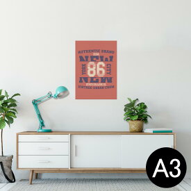 ポスター ウォールステッカー シール式ステッカー 飾り 297×420mm A3 写真 フォト 壁 インテリア おしゃれ 剥がせる wall sticker poster 012255 英語　ロゴ　数字