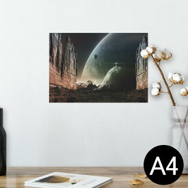 ポスター ウォールステッカー シール式ステッカー 飾り 210×297mm A4 写真 フォト 壁 インテリア おしゃれ 剥がせる wall sticker poster 023816 宇宙　惑星　地球