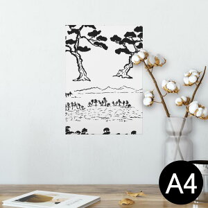 ポスター ウォールステッカー シール式ステッカー 飾り 210×297mm A4 写真 フォト 壁 インテリア おしゃれ 剥がせる wall sticker poster 013227 木 和 絵