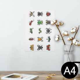ポスター ウォールステッカー シール式ステッカー 飾り 210×297mm A4 写真 フォト 壁 インテリア おしゃれ 剥がせる wall sticker poster 013485 虫　昆虫　テントウムシ