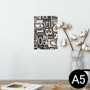 ポスター ウォールステッカー シール式ステッカー 飾り 148×210mm A5 写真 フォト 壁 インテリア おしゃれ 剥がせる wall sticker poster 003456 数字 レトロ