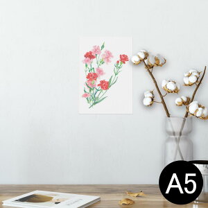 ポスター ウォールステッカー シール式ステッカー 飾り 148×210mm A5 写真 フォト 壁 インテリア おしゃれ 剥がせる wall sticker poster 012920 母の日 カーネーション 花