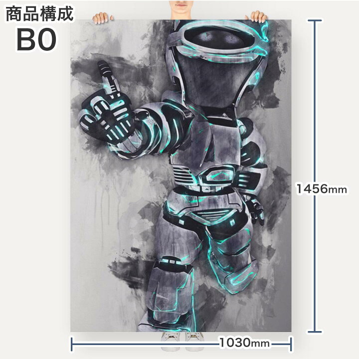 楽天市場 ポステッカー ポスター ウォールステッカー シール式ステッカー 飾り 1030mm 1456mm B0 写真 フォト 壁 インテリア おしゃれ 剥がせる Wall Sticker Poster ロボット かっこいい イラスト Kabeコレ