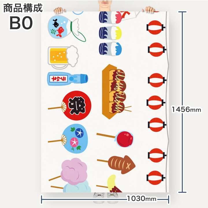 楽天市場 ポステッカー ポスター ウォールステッカー シール式ステッカー 飾り 1030mm 1456mm B0 写真 フォト 壁 インテリア おしゃれ 剥がせる Wall Sticker Poster 0141 夏 祭り うちわ Kabeコレ