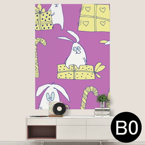 ポステッカー ポスター ウォールステッカー シール式ステッカー 飾り 1030mm×1456mm B0 写真 フォト 壁 インテリア おしゃれ 剥がせる wall sticker poster 004929 うさぎ キャラクター プレゼント