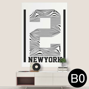 ポステッカー ポスター ウォールステッカー シール式ステッカー 飾り 1030mm×1456mm B0 写真 フォト 壁 インテリア おしゃれ 剥がせる wall sticker poster 013834 ニューヨーク 数字 文字