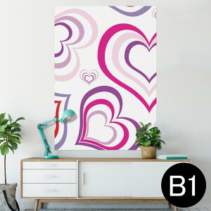 �|�X�^�[ �E�H�[���X�e�b�J�[ �V�[�����X�e�b�J�[ ���� 728×1030mm B1 �ʐ^ �t�H�g �� �C���e���A ������� �@�������� wall sticker poster 004348 �n�[�g�@�͗l�@�s���N