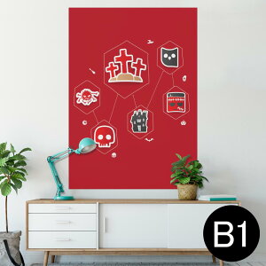 �|�X�^�[ �E�H�[���X�e�b�J�[ �V�[�����X�e�b�J�[ ���� 728×1030mm B1 �ʐ^ �t�H�g �� �C���e���A ������� �@�������� wall sticker poster 007169 �n���E�B���@�ԁ@���b�h