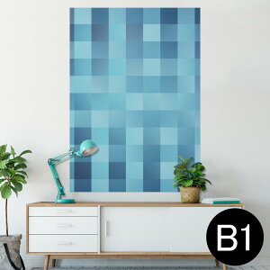 �|�X�^�[ �E�H�[���X�e�b�J�[ �V�[�����X�e�b�J�[ ���� 728×1030mm B1 �ʐ^ �t�H�g �� �C���e���A ������� �@�������� wall sticker poster 007335 �ؖ� �`�F�b�N�@�@�u���[�@�͗l