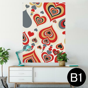 �|�X�^�[ �E�H�[���X�e�b�J�[ �V�[�����X�e�b�J�[ ���� 728×1030mm B1 �ʐ^ �t�H�g �� �C���e���A ������� �@�������� wall sticker poster 007590 �n�[�g�@�ԁ@���b�h�@�͗l