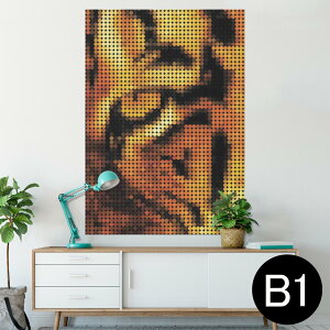 �|�X�^�[ �E�H�[���X�e�b�J�[ �V�[�����X�e�b�J�[ ���� 728×1030mm B1 �ʐ^ �t�H�g �� �C���e���A ������� �@�������� wall sticker poster 007880 �h�b�g�@�C�G���[�@���F�@�I�����W�@�͗l