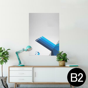 ポスター ウォールステッカー シール式ステッカー 飾り 515×728mm B2 写真 フォト 壁 インテリア おしゃれ 剥がせる wall sticker poster 003651 クール 数字 シンプル 青