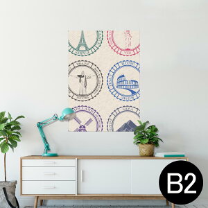 ポスター ウォールステッカー シール式ステッカー 飾り 515×728mm B2 写真 フォト 壁 インテリア おしゃれ 剥がせる wall sticker poster 009430 外国 風景 建物
