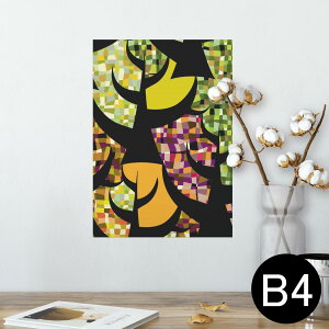 �|�X�^�[ �E�H�[���X�e�b�J�[ �V�[�����X�e�b�J�[ ���� 257×364mm B4 �ʐ^ �t�H�g �� �C���e���A ������� �������� wall sticker poster 007685 �͗l�@�J���t���@�O���[���@��