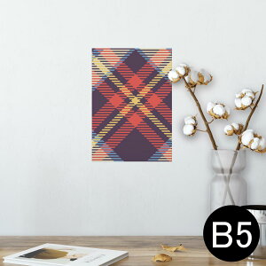 �|�X�^�[ �E�H�[���X�e�b�J�[ �V�[�����X�e�b�J�[ ���� 182×257mm B5 �ʐ^ �t�H�g �� �C���e���A ������� �@�������� wall sticker poster 007426 �`�F�b�N�@�͗l�@�ԁ@���b�h