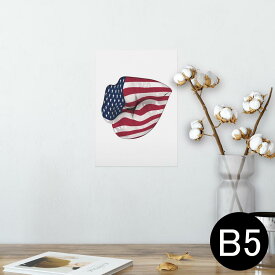 ポスター ウォールステッカー シール式ステッカー 飾り 182×257mm B5 写真 フォト 壁 インテリア おしゃれ 　剥がせる wall sticker poster 009627 外国　国旗　パンク